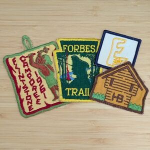Vintage 1960s Boy Scouts Of America Patch Set, Forbes, Flintstone, Hudson Bay